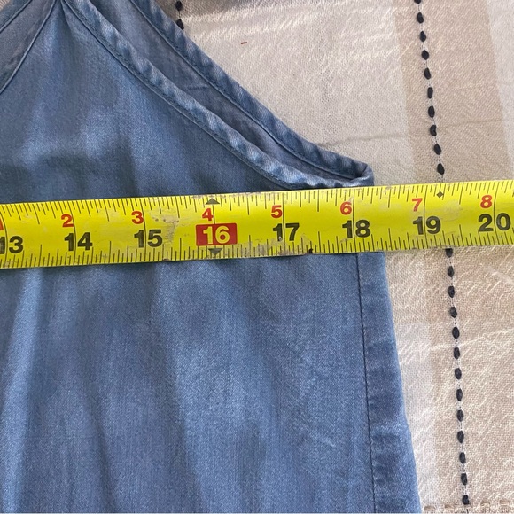 Sadie & Sage womens Light Blue Spaghetti Strap Dress size Medium - Picture 7 of 8